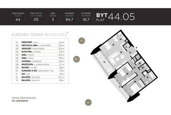 THE HOME︱EUROVEA TOWER - Penthouse 3-izbová rezidencia - 5