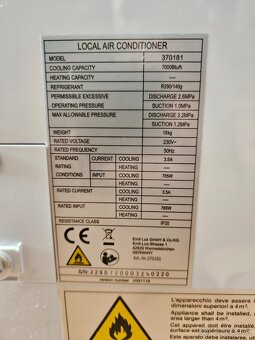 Mobilná klimatizácia 7000 BTU – plne funkčná, komplet príslu - 5