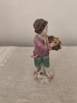 Meissen míšeň chlapec porcelánová soška 13 cm - 5