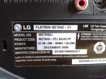 27" (69cm) LCD monitor LG M2794D-PZ s TV tunerom - 5