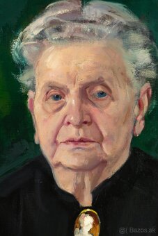 Potrét ženy , Géza T. Biró, olej na plátne, 800 × 700 mm - 5