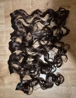 Príčesky na vlasy - hnedé - 5