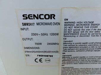 Mikrovlnka Sencor SMW 2417 - 5