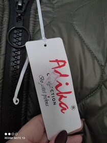 Prechodná olivová prešívaná bunda -M,L - 5