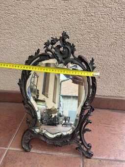 Fazetové zrkadlo v bronzovom ráme - 5