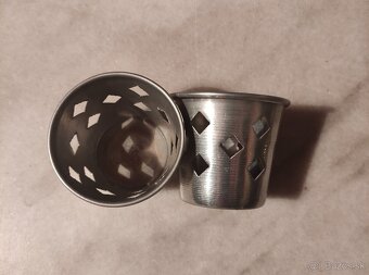 Soľná lampa a kovový svietnik na čajovú sviečku - 5