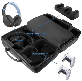 PS5 Box Case – Hard EVA Protective Bag, Dvojvrstvová, - 5