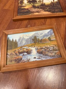 9 obrazov v drevených rámoch - 5