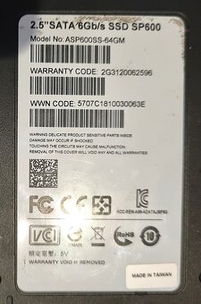 5x SSD disk - použité - 5