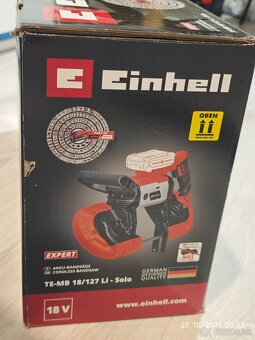 Ručná aku pásová píla Einhell TE-MB 18/127 - 5