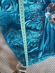 Tyrkysove spoločenské šaty - 5