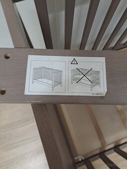 Detská postieľka IKEA, hnedá - 5