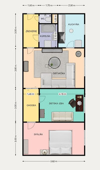 3 izbový tichý, zrekonštruovaný byt v Ružinove, Ostredky - 5