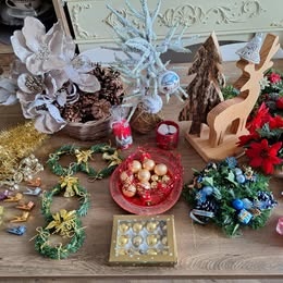 Retro vianočné dekorácie, stojany na stromček - 5