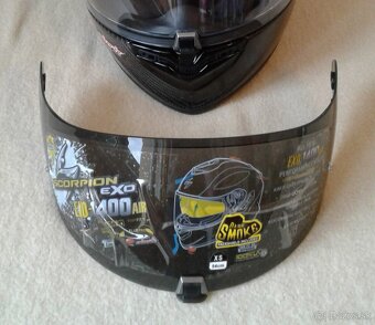 Predám prilbu Scorpion EXO-1400 Carbon Air Solid - 5