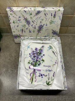 Porcelánová vintage váza (levanduľa) - 5