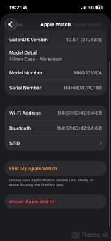 Apple Watch SE 40mm Space Gray – batéria 85 % - 5