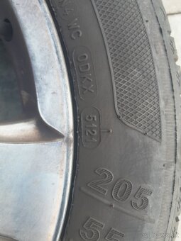 Predám ALU disky+pneu 205/55R16 - 5