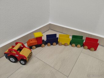 Predam dreveny vlacik + auticko - 5