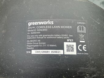 Greenworks G24LM 33, kosačka na predaj používana - 5