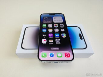 APPLE IPHONE 14 PRO MAX 128GB SILVER TOP STAV ,BATERKA 100% - 5