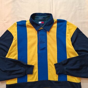 Tommy Hilfiger vintage 90s pruhovaná polokošeľa dlhý rukáv M - 5