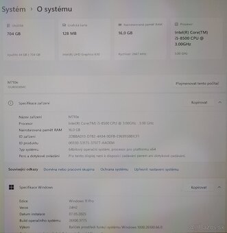 Lenovo ThinkCentre M710e i5-8500 (4x3-4,1GHz),16 GB RAM,256G - 5