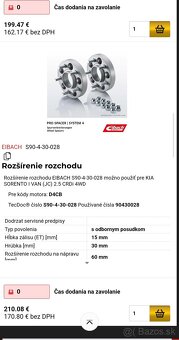 Predam na kia sorento rozsirovacie podlozky - 5