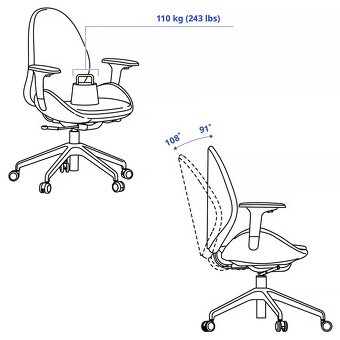 Na predaj nepoužité stoličky IKEA HATTEFJALL 8ks - 5