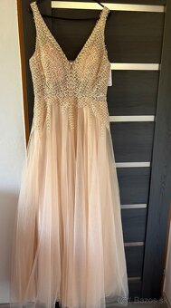 Zlaté spoločenské šaty 40/L - 5