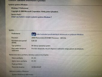 Stolový počítač AMD Phenom II X4  8GB  500GB HDD  GT 730 - 5