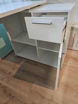 Biely rohový písací stôl - 5