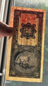 Bankovky 1.ČSR 20 Kč 1926 UNC - 5
