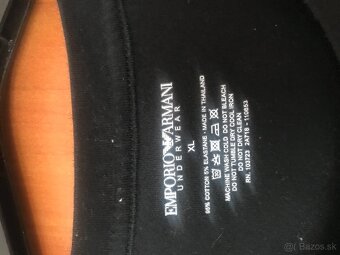 EMPORIO ARMANI originál black pánske tricko XL - 5