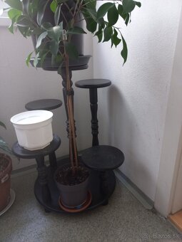 Stojan na kvetiny dreveny - 5