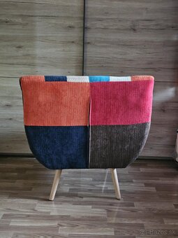 Dizajnové patchwork kreslo - 5