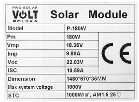 Polykryštalický Fotovoltaicky Panel 180w - 5