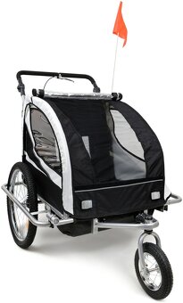 Nový cyklovozík 2v1,príves za bicykel, trojkolka - 5