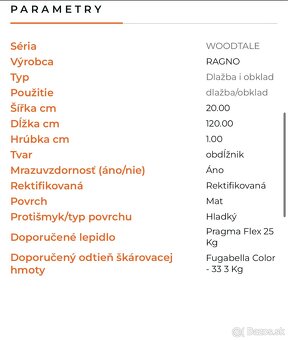 Dlažba /obklad 120x20 - 5