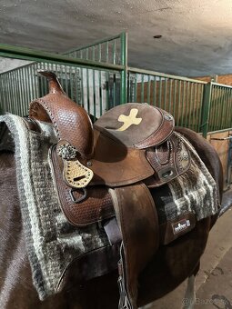 Westernové sedlo barell - 5