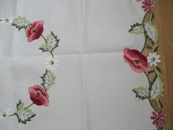 starožitnú vyšívanú dečku - obrus / 52 / - 5