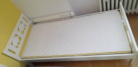 Detska postel Ikea Kritter 160x70cm,biela+matrac a rost - 5