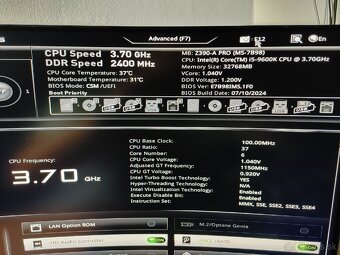 MSI Z390-A PRO LGA1151+ (možné aj s i5-9600k) - 5