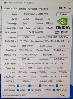 ASUS TUF GeForce RTX 3070 GAMING O8G - 5