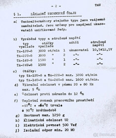 Tachoalternátor TA 14U - 5