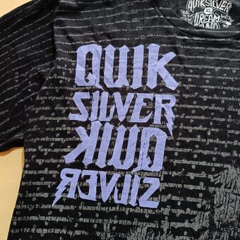 Quicksilver čierne tričko s potlačou krátky rukáv XL - 5