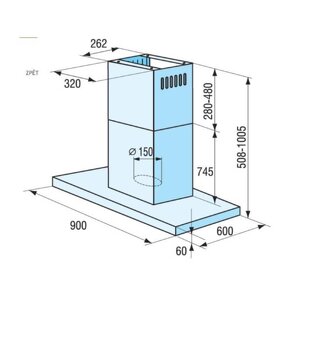 Ostrovčekový digestor Mora Premium OO 963 X nerez - 5