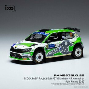 Modely Škoda Fabia Rally2 EVO 1:43 IXO - 5