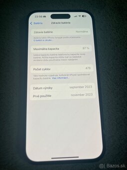 Predám Apple iPhone 15 128GB Black Známky používania - 5