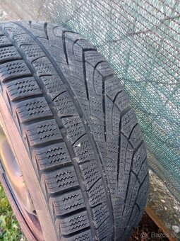 Predám zimné gumy na plech. diskoch R16 na VW, škoda, Se - 5